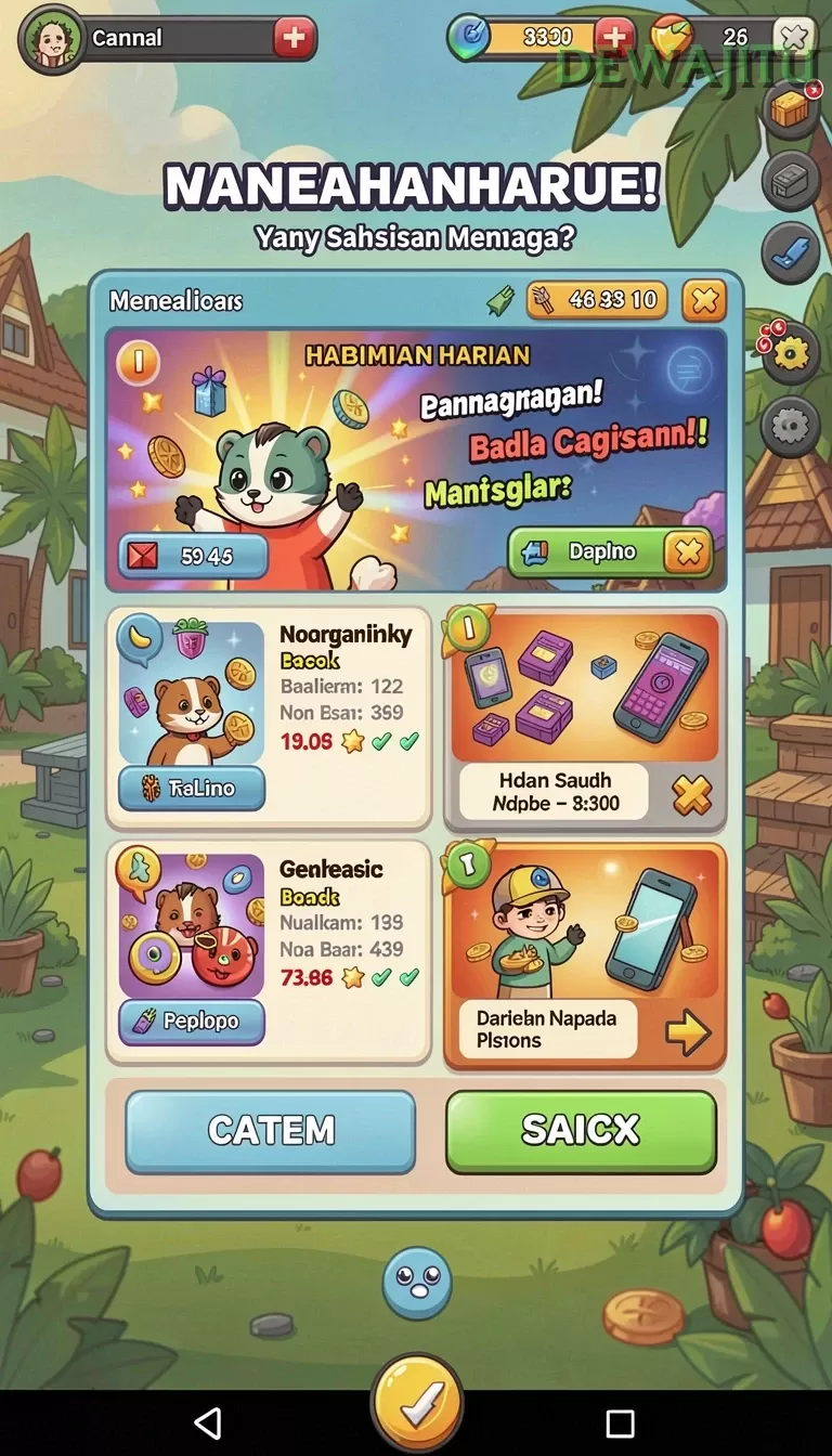 Cuplikan layar MULTIPLAYER — menu navigasi
