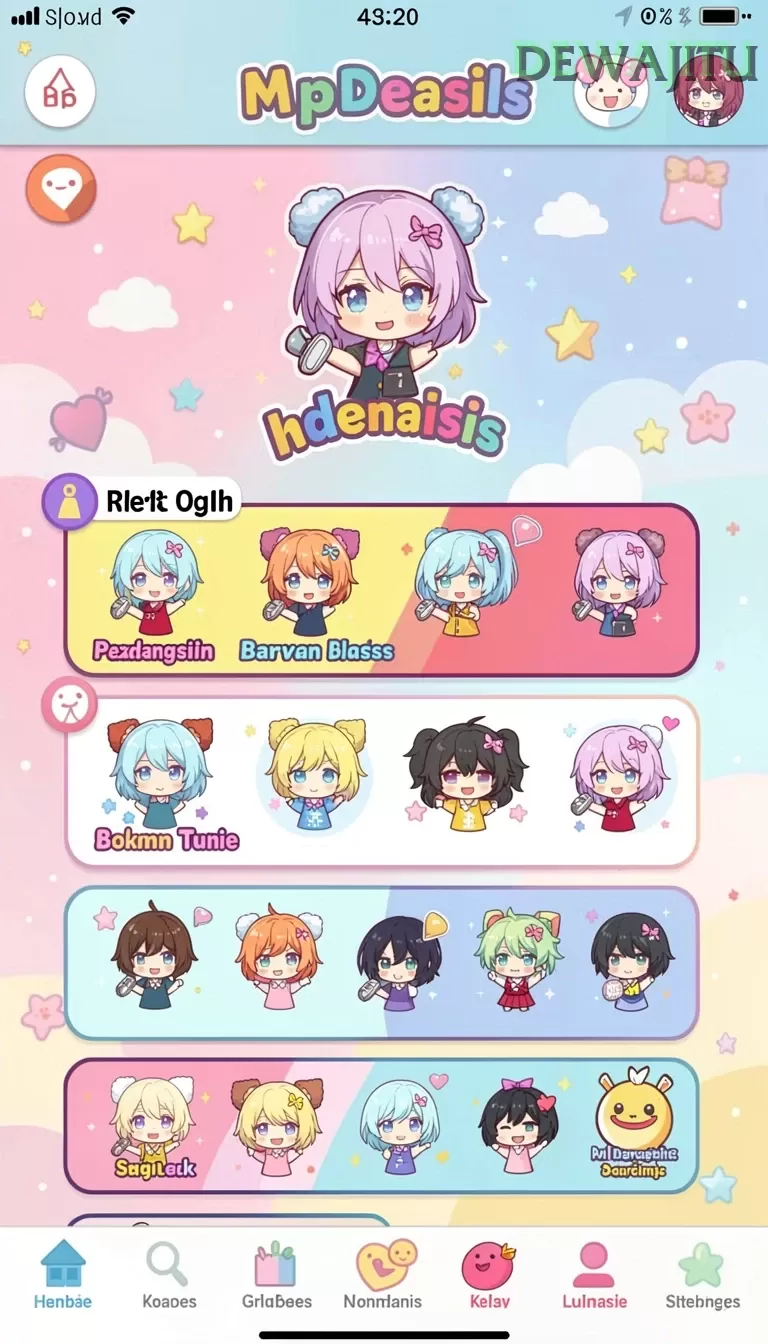 Cuplikan layar 666I — menu navigasi