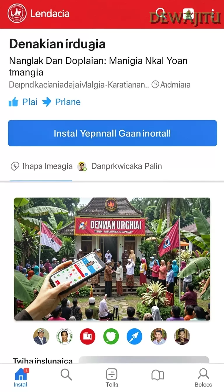 Cuplikan layar DOMINO4D — halaman utama