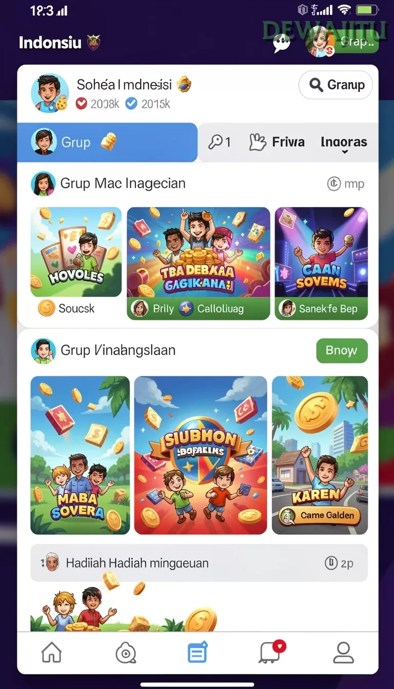 Cuplikan layar DOMINO4D — aktivitas
