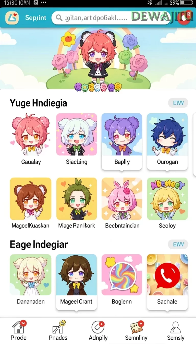 Cuplikan layar PESGSLOT — menu navigasi