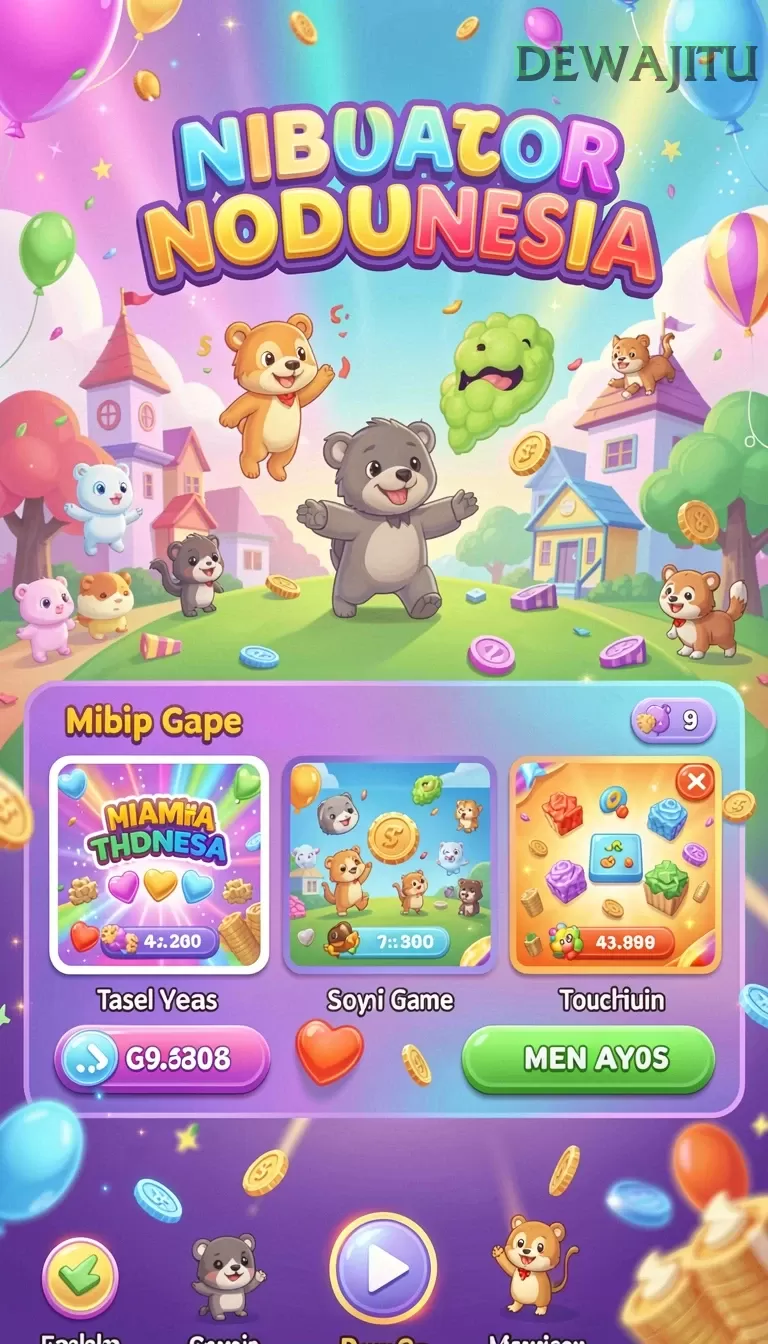 Cuplikan layar SAKTI77 — menu navigasi